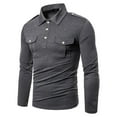 Aimik Fall Savings Clearance 2024 Men's Polo Shirt Long Sleeve