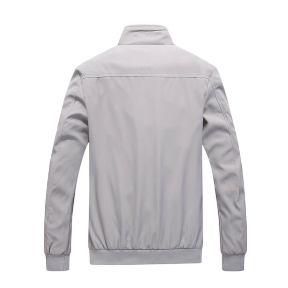 Aimik Hanes Fall Winter Mens Casual Jacket Outdoor Sportswear Windbreaker Lightweight Bomber Jackets Men's Big and Tall Zipper Windbreaker Flight Bomber Jacket Coats-Gray XXL