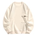Aimik Oversized Sweatshirt for Men Long Sleeve Crewneck Baggy