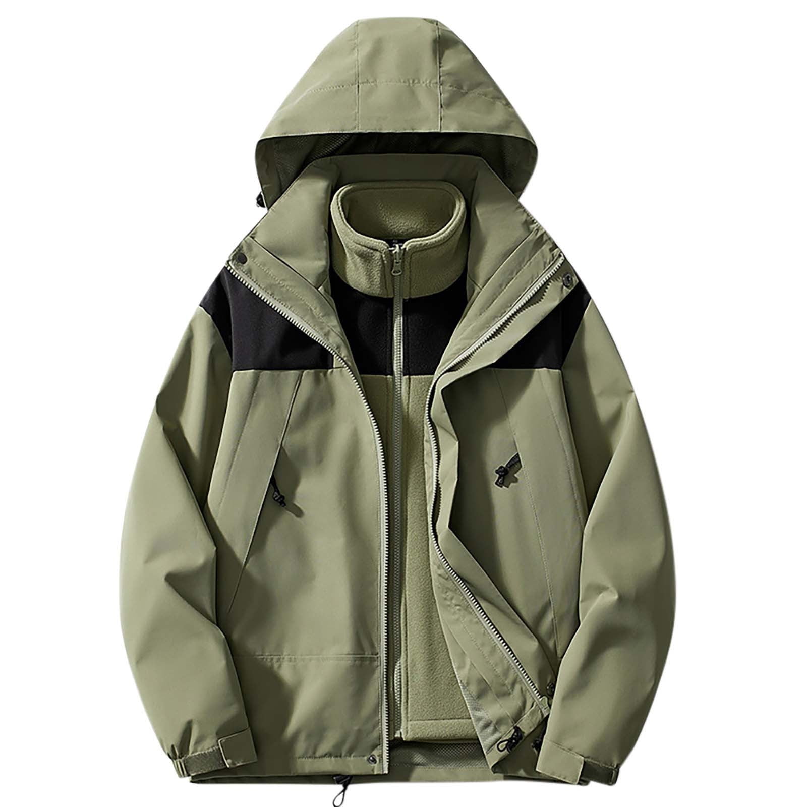 Rain Jacket For Men Casual Waterproof Raincoat Lightweight Rain Jackets Outdoor Travel Hiking Rain Coat Windbreaker With Hood