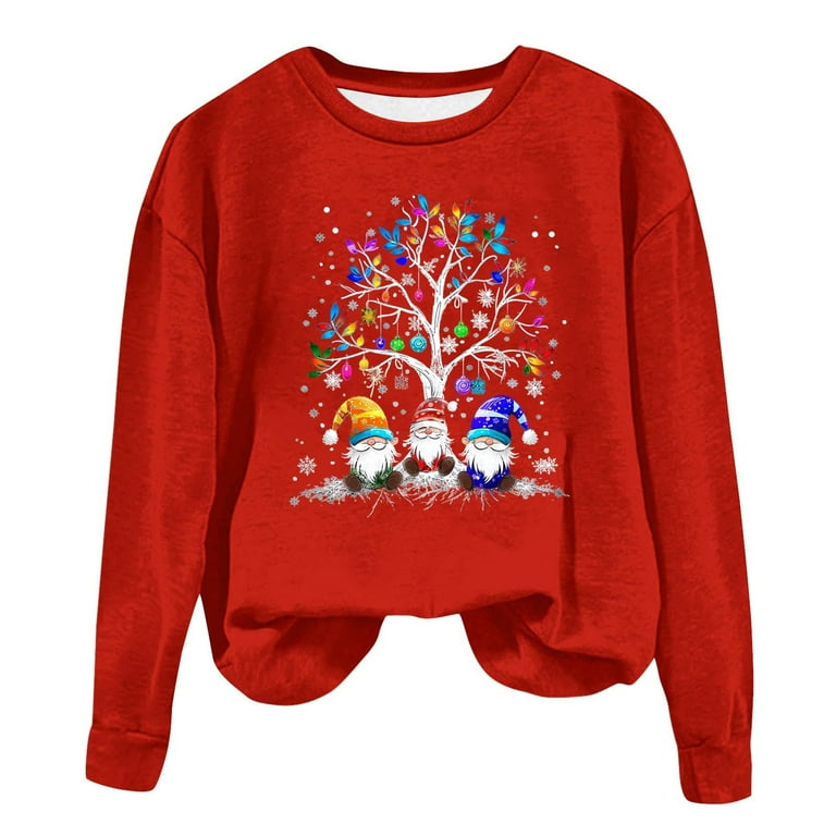 Aimik Hanes Women Christmas Meowy Catmas Sweatshirt Cute Xmas Cats - Main Image