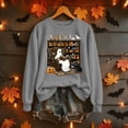 thumbnail image 1 of Aimik Halloween Sweatshirt Women Ghost Pumpkin Letter Print Fall Winter Long Sleeve Crewneck Pullover Top, 1 of 5