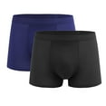 thumbnail image 1 of Aimik Hanes 2-Pack Men's Boxer Briefs, Solid Color, Medium Stretch Knit Fabric, Comfortable Soft Flat Underwear with High Elasticity and Quick Dry Design for Casual Daily Wear-Multicolor-3 L, 1 of 4