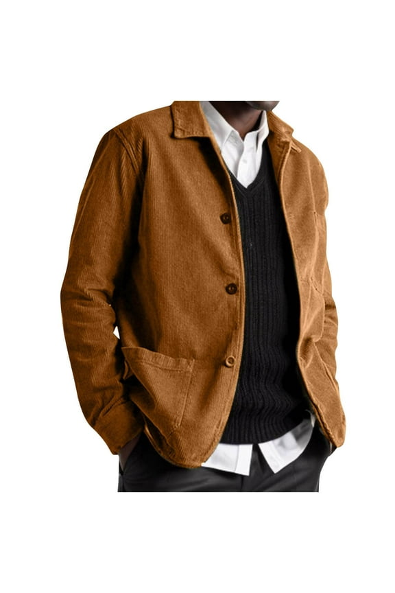 Hanes 2025 Clearance Sale Men's Jackets Zipper Shirt Long Sleeve Ribbed Shacket Lightweight Shirt Jacket Water Resistant Performance Bomber Jacket -Khaki S