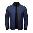 thumbnail image 1 of Aimik Hanes 2025 Clearance Sale Mens Lightweight Jackets Casual Stylish Windbreakers for Men Light Track Jacket Laydown Collar Fall Golf Coats-Blue L, 1 of 3