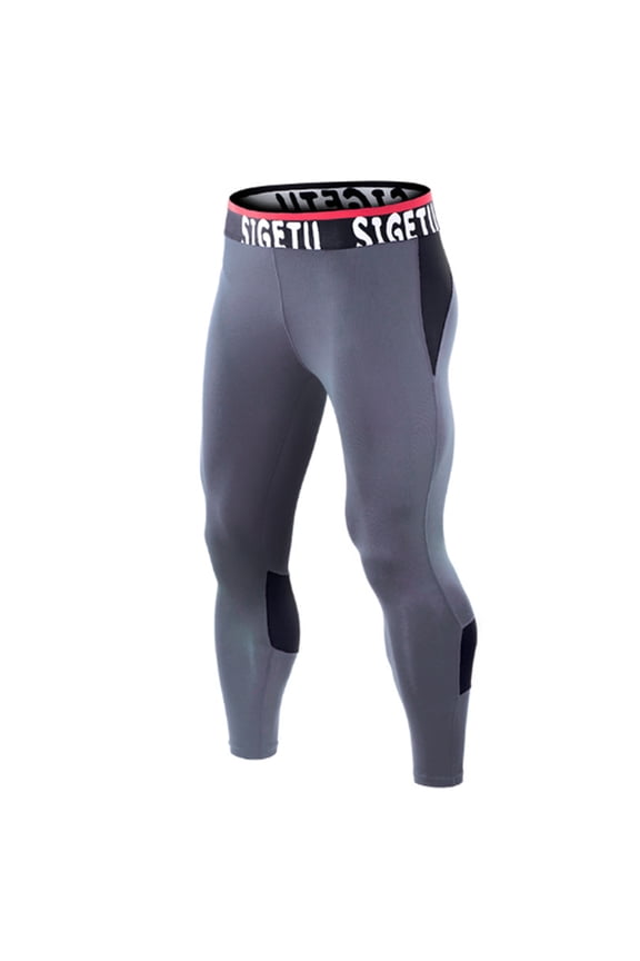 Hanes Compression Pants for Men 3/4 Capri Leggings Dry Fit Workout Running Athletic Gym Tights Bottom with Pockets Black XXL