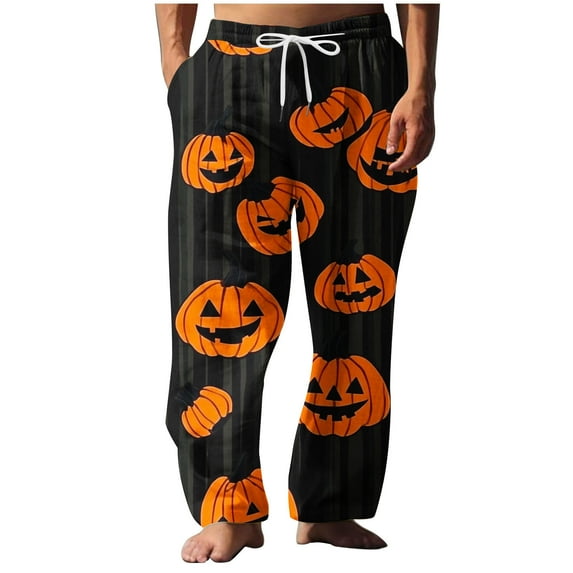 Aimik Hanes Halloween Christmas Pajama Pants Mens Lounge Pants Super Soft Men Pajama Bottoms with Drawstring Pockets-White M