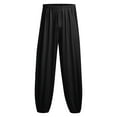 thumbnail image 1 of Aimik Hanes Men Women Super Soft Yoga Pants Trousers Lounge Pant Pajamas Bottoms Big and Tall Men Cotton Linen Pants Black XXXL, 1 of 5