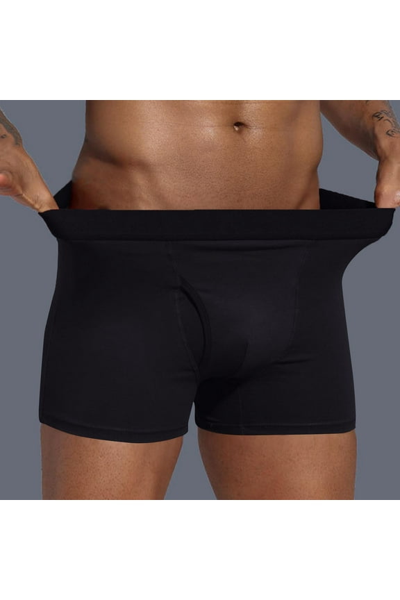 Hanes Men's Ball Pouch Bulge Boxer Briefs Modal Microfiber Trunks Underwear Breathable Boxers Short Leg Comfort Undershirts-Black XXL