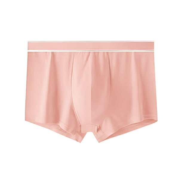 Aimik Men's Boxer Briefs, Breathable Modal Mens Underwear with Support Pouch, Tag-Free Trunks Underwear-Pink XXXXL