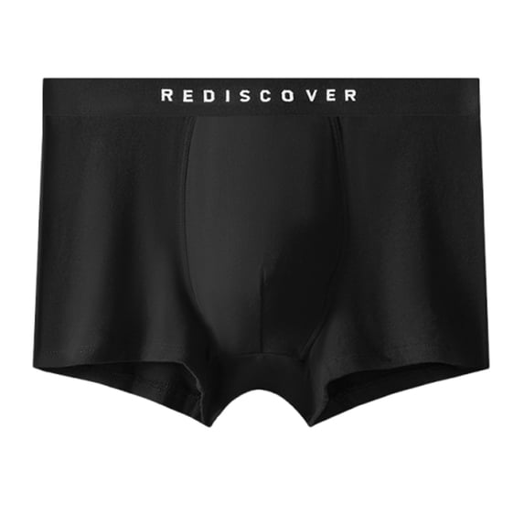 Aimik Hanes Men's Boxer Briefs, Sexy Silky Breathable Ice Silk Mens Trunks Underwear, Underwear for Men-Black-1 XXL