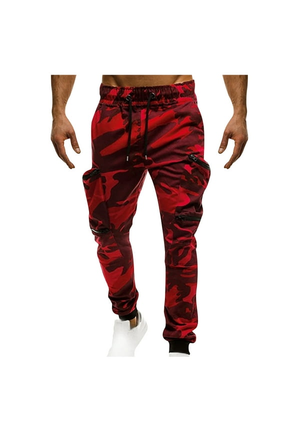 Men's Distressed Biker Skinny Jeans Men's Ripped Stretch Slim Fit Denim Pants Big and Tall Men Sports Pants Cotton Linen Pants Trousers Red M