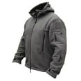 thumbnail image 1 of Aimik Hanes Men's Military Tactical Sport Warm Fleece Hooded Outdoor Adventure Jacket Coats-Gray M, 1 of 2