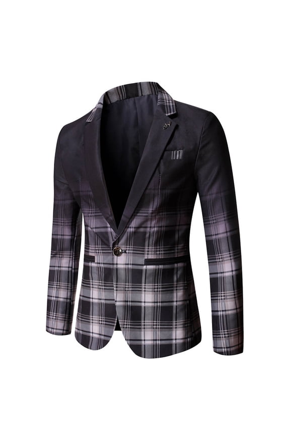 Hanes Men's Plaid Blazer Sport Coats Jackets Slim Fit Lightweight Casual Checkered Blazer for Men Up to 65% off Clearance-White XL