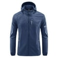 thumbnail image 1 of Aimik Men's Rain Jacket Waterproof Cycling Running Packable Raincoat with Hood Lightweight Windbreaker with Mesh Lining-Dark Blue XXXL, 1 of 3