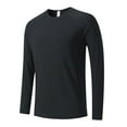 thumbnail image 1 of Aimik Hanes Men's Shirts Long Sleeve Workout Fishing T Shirts Upf 50+ Sun Protection Rash Guard Dry Fit Athletic Running Tee Tops Sports Base Shirt Black M, 1 of 2