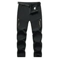 thumbnail image 1 of Aimik Hanes Men's Ski Snow Pants Waterproof Fleece Lined Insulated Softshell Snowboard Hiking Outdoor Zippers Bottom Leg-Black XXL, 1 of 4