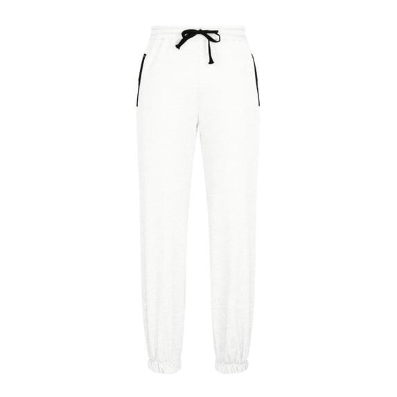 Aimik Hanes Men's Soft Knit Pajama Sets Comfy Sleepwear Loungewear Pj Top Long Sleeve Bottoms Pant with Pocket-White S