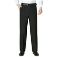 thumbnail image 1 of Aimik Hanes Men's Stretch Dress Pants No Iron Golf Pants Expandable Waist Flat Front Business Casual Pants-Black XXXL, 1 of 6