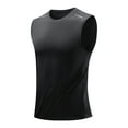 thumbnail image 1 of Aimik Men's Workout Sleeveless Shirt Quick Dry Stretchy Swim Shirts Athletic Gym Running Beach Tank Top-Black XXL, 1 of 3