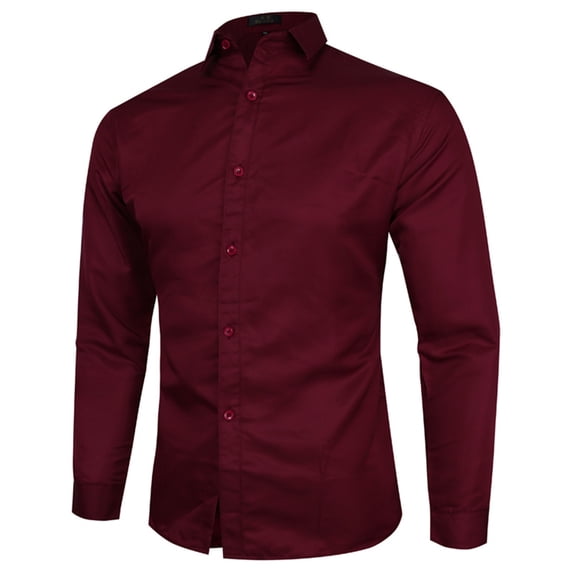 Aimik Plus Size Shirts Mens New Style Fashion Pure Long Sleeve Fashion Comfortable Blouse