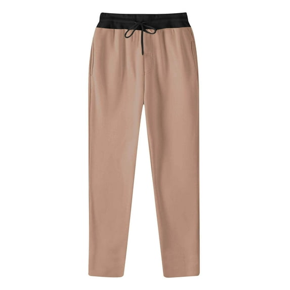 Aimik Hanes Mens Casual Joggers Pants with Pockets Cotton Jogging Sweatpants Hiking Pants Outdoor Drawstring Cargo Pants