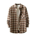 thumbnail image 1 of Aimik Hanes Mens Flannel Shirts Long Sleeve Button Down Flannel Shirt for Men Plaid Shirt Mens Button Up Shirts Long Sleeve-Coffee L, 1 of 3