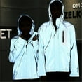 thumbnail image 1 of Aimik Reflective Jacket Men/Women Harajuku Windbreaker Jackets Hooded Streetwear Coat, 1 of 6