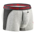 thumbnail image 1 of Aimik Hanes Mens Functional Boxers Briefs Separate Underwear Enhancing Pouch Trunks Short Leg Boxers-Gray XL, 1 of 5