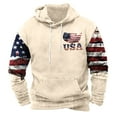 thumbnail image 1 of Aimik Hanes Mens Hoodies Long Sleeve Hoodies with Pockets Trendy Drawstring Printed Pullover Sweatshirts Loose Fitting Hoodie-Beige XXXL, 1 of 3