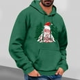 thumbnail image 1 of Aimik Mens Hoodies Pullover Lightweight Hooded Sweatshirts Santa Print Graphic Hoodie Tops Workout Athletic Blouse Clothing-Green XXL, 1 of 5
