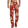 thumbnail image 1 of Aimik Hanes Mens Lounge Pants Comfy Pajama Pants Plaid Pajama Bottoms with Pockets Drawstring Pj Bottoms Pants Unisex Christmas Pajama Pants-Red L, 1 of 5
