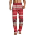 thumbnail image 1 of Aimik Hanes Mens Pajama Pants Red and Black Christmas Tartan Plaid Scottish Sleep Pants Pj Bottoms Lounge Pant Sweatpants-Multicolor L, 1 of 5