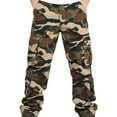 thumbnail image 1 of Aimik Hanes Mens Relaxed-Fit Cargo Pants Big and Tall Multi Pocket Military Camo Combat Work Pants Sports Workout Pants Khaki XXXXL, 1 of 4