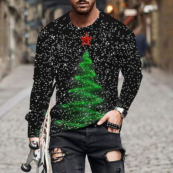Aimik Ugly Christmas Sweaters for Men Holiday Xmas Sweater Pullover Warm Stretchy Soft Breathable
