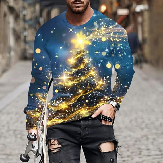 Aimik Ugly Christmas Sweaters for Men Holiday Xmas Sweater Pullover Warm Stretchy Soft Breathable