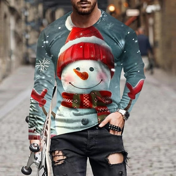 Aimik Hanes Ugly Christmas Sweaters for Men and Couples Funny Designs Novelty Wintertime and Holiday Parties Pullover Sweater-Multicolor L