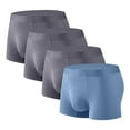 thumbnail image 1 of Aimik Hanes Underwear for Men 4 Pack Breathable Modal Boxer Briefs Silky Trunks-Blue XXXL, 1 of 2