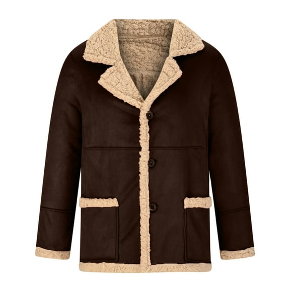 Aimik Hanes Winter Coats for Men and Women 2025 Warm Lightweight Fleece Plush Zipper Hooded Jacket Comfy Wool Coats with Pockets-Coffee XXXL