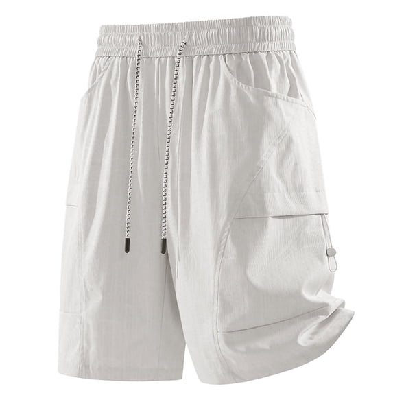Aimik Loose Fit Shorts for Men Cargo Pockets Rope Drawstring Mens Streetwear Shorts Summer Lightweight Fashion Shorts for Trendy