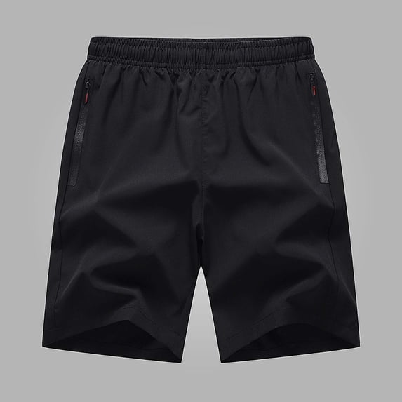 Aimik Men's Active Sport Shorts Side Zippered Pockets Contrast Stripe Quick-Dry Summer Shorts for Running Gym Training Athletics