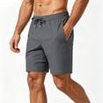 thumbnail image 1 of Aimik Men's Athletic Drawstring Shorts Side Zipper Pockets Stretch Fabric Summer Sports Shorts for Gym Workout, 1 of 6