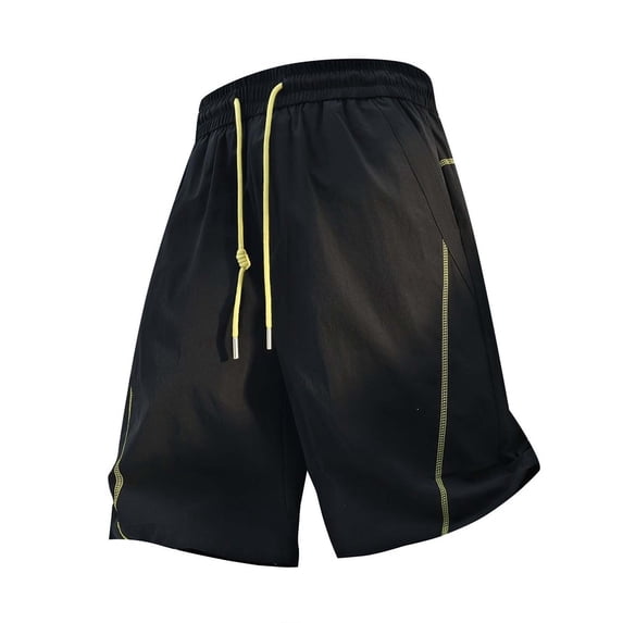 Aimik Men's Athletic Running Shorts Contrast Drawstring Stitch Detail Moisture-Wicking Quick-Dry Summer Shorts for Fitness Jogging