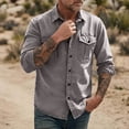 thumbnail image 1 of Aimik Men's Basic Button Down Shirt with Double Chest Pockets Long Sleeve Turndown Collar Urban Fashion Shirt for Daily Outfit, 1 of 5