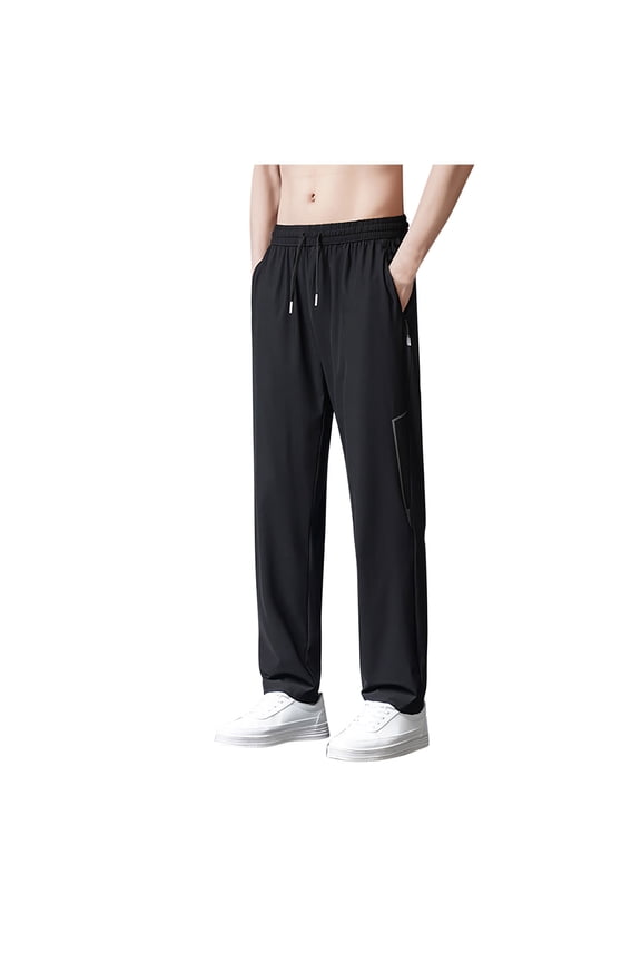 Men's Big and Tall Lightweight Hiking Pants Breathable Ice Sik Quick Dry Fit Waterproof Camping Fishing Running Athletic Active Jogger Pant
