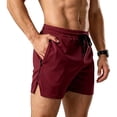 thumbnail image 1 of Aimik Men's Gym Athletic Shorts Side Zipper Pocket Contrast Drawstring Quick-Dry Summer Shorts for Workout Running Sports, 1 of 6