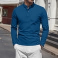 thumbnail image 1 of Aimik Men's Long Sleeve Shirt Stand Collar Button Placket Slim Fit Soft Stretch Cotton Blend Casual Golf Top, 1 of 5