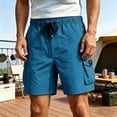 thumbnail image 1 of Aimik Men's Multi-Functional Cargo Shorts Black Drawstring Flap Pockets Lightweight Summer Shorts for Outdoor Hiking Casual Wear, 1 of 6