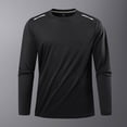 thumbnail image 1 of Aimik Men's Quick Dry Long Sleeve Running Shirt Reflective Stripe High Stretch Polyester Outdoor Athletic Gym Top, 1 of 6