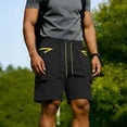 thumbnail image 1 of Aimik Men's Running Shorts Contrast Drawstring Zip Pockets Quick-Dry Polyester Summer Shorts for Training Gym Outdoor, 1 of 6